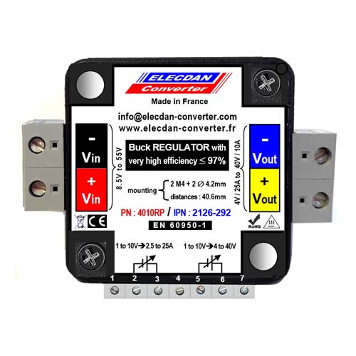 DC-DC very high efficiency BUCK controller small size with output up to 400W