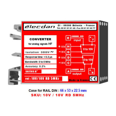 Mounting on DIN rail - voltage converter for high frequency