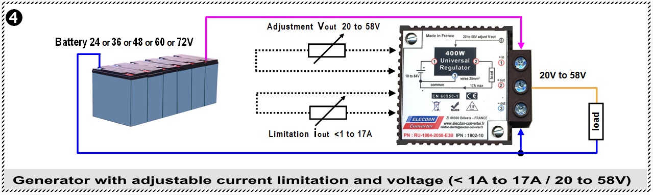 Example 4 of application using our innovative adjustable buck-boost converter - DC-DC Converters, Step-Up Voltage Buck-Boost